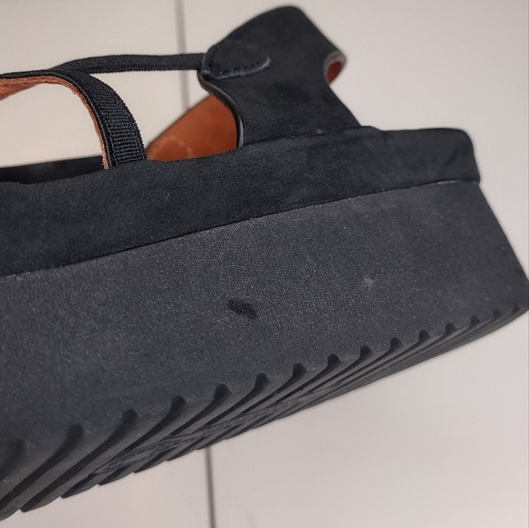 Lamour Des Pieds Women's Black Leather Open Toe Strappy Platform Sandals Sz 8.5M - Picture 16 of 16